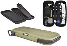 Platypus Golf Co. Caddie Case - Glove Holder with Hinging Stiff Shaper Hard Protector & Organizer Storage Slots for Phone, Tees, Divot Tools, Ball Markers Both Men and Women Golfers, Olive Green