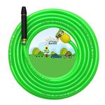 SUNICE 15 Meter Green Flexible Hose Pipe, Spray, Adapter (Pipe Diameter ½’’ inch, 0.5 Inch, 12 mm) Gardening, House Cleaning,Car and Bike Washing Spray Gun [Green Pipe with Black Spray]