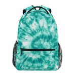 Children's Backpack, Schoolbag Teal Turquoise Tie Dye Large Capacity Students Bookbag Rucksack Knapsack for Boys Girls Adults Teen