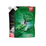 Soft & Fresh combo Pack of Green Jade & Vanilla Dreams 2X900ml, best fabric conditioner softener increase freshness and softness 900ml refill pouch Pack of 2