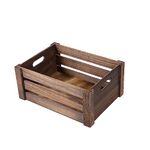 Wickerfield Wooden Crate with Handles Shelve Basket Racking Crates Gift Hampers Wedding Decoration Retail Display Rack (Medium)