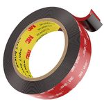 Double Sided Tape, Heavy Duty Mounting Tape, 23Ft x 0.6In Two Sided Acrylic Foam Tape, 2 Sided Strong Adhesive Tape, Waterproof Two Way Tape for Automotive, Home, Office Decor