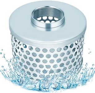 3” Pump Suction Hose Strainer, Round Hole Steel Basket Water Suction Filter, Carbon Steel Plated, with NPT Female Thread (3 inch)