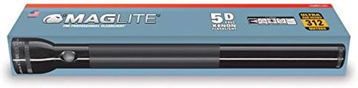 Maglite Heavy-Duty Incandescent 5-Cell D Flashlight in Display Box, Black