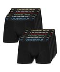 Crosshatch Mens Multi-Color Boxer Shorts, Men's Gift set with 12 Pack Boxers, Gift for your friends, boyfriend or husband(S/Multi-Black)