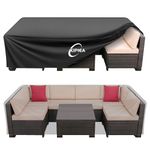 Kipiea 600D Patio Furniture Covers Waterproof Winter, Outdoor Furniture Set Covers for Table Chairs, Heavy-Duty Outdoor Sofa Covers with Anti UV and No Tears, No Fading (90" L x 64" W x 28" H