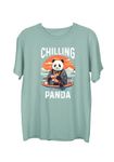 Wear Your Opinion Men's S To 5Xl Premium Combed Cotton Printed Half Sleeve Regular Fit T-Shirt (Design: New Chilling Panda,Mint,2XL ), Green