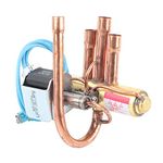 Air Conditioning Four-Way Valve, Four-Way Reversing Valve Copper Refrigeration Service Maintenance Accessory for Central Unit and Room Air Conditirs(1P)