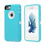 smartelf Case for iPhone 6/6s Heavy Duty With Built-in Screen Protector Shockproof Dust Drop Proof Protective Cover Hard Shell for Apple iPhone 6/6s 4.7 inch-Blue/White