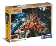 Clementoni National Geographic-Monarch Butterflies-1000 Pieces-Puzzle, Entertainment for Adults-Made in Italy, 39732