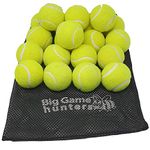 Big Game Hunters Dog balls - Indestructible Dog ball - Dog Tennis Balls - 20 Pack Yellow Balls For Dogs - Interactive Dog ball - Puppy ball - Puppy Teething ball Dog