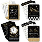 Big Dot of Happiness New Year’s Eve - Gold - 4 New Years Eve Party Games - 10 Cards Each - Year in Review, Find The Guest, Drink If, New Year Predictions - Gamerific Bundle