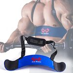 Arm Blaster Bicep Curl Thick Aluminum Adjustable Bodybuilding Bicep Isolator Blue