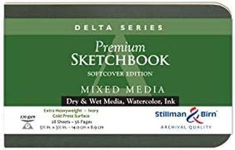 Stillman & Birn Delta Softcover Sketchbook, Heavyweight 180lb, Cold_press, Ivory, 28 Sheets - 5.5X3.5 Landscape