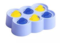 GTC® Silicone ice Cream Mould with Stick Mini Pop Molds 6 Miniature Popsicle Molds with Sticks and Drip-Guards (XC-569) (Blue)