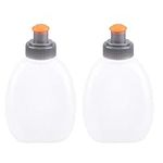 TRIWONDER Water Bottles Leakproof Running Hydration Bottle Small Water Bottle for Hydration Pack Running Hiking Cycling (White - 170ml - 2 Pcs)