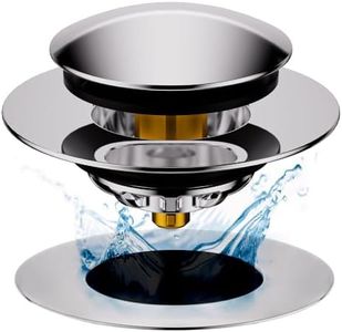 HAOMIAO Universal Pop-Up Bathtub Stopper with Clog-Proof Strainer, Bath Drain Plug (Fits 1.4-1.6 Inch Drains)