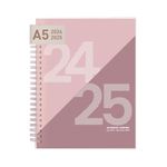 Rileys Planner 2024-2025 Academic Year, 18-Month Academic Weekly Planner - Geographic Weekly & Monthly Agenda Planner, Flexible Cover, Notes Pages, Twin-Wire Binding (20 x 15 cm, Pink)