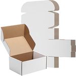 Lyeasw 9x6x4 Inch Shipping Boxes 20 Pack Corrugated Cardboard Box Mailer for Small Business Mailing Packing, White