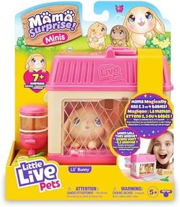 Little Live Pets - Mama Surprise Minis Bunny Plush Rabbit with Sounds and Movements, Babies, Interactive Pet, Toy for Boys and Girls from 5 Years
