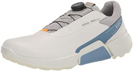 ECCO Men's BIOM HYBRID 4 BOA GORE-TEX WATERPROOF, WHITE/RETRO BLUE, 11-11.5