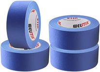 Welstik 50MM*55M Pro-Grade Blue Painters Tape 4 Rolls, Suitable for House Decoration, 3D Printer, Calligraphy and Painting, Advertising Production,etc, Easy-Tear, Pro-Grade Removable Masking Tape