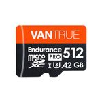 Vantrue 512GB microSDXC Card, USH-I U3 Memory Card with Adapter Meet 4k UHD Video Recording Compatible with Dash Cam, Camera, Mobile Phone, Laptop, Tablet, PC