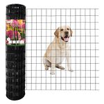 FOREHOGAR Black PVC Coated Welded Wire Garden Fence 16GA 3"x2" (WF-0350, Black)