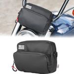 KEMIMOTO Motorcycle Handlebar Bag with Waterproof Cover Universal Bicycle Handle Bar Tool Bag for Front Fork Sissy Bar Compatible with Cruiser Softail Dyna Sportster Dirtbike Carbon Fiber