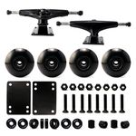 VJ 5.0 Skateboard Trucks (Black), Skateboard Wheels 54mm, Skateboard Bearings, Skateboard Pads, Skateboard Hardware 1" (54mm Black)