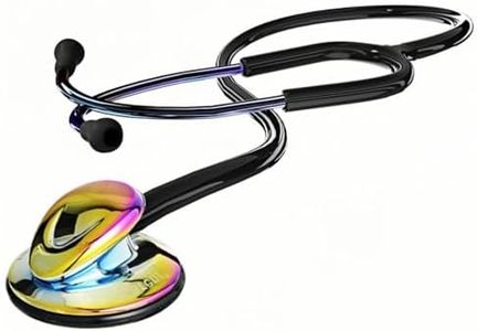 MaiWieel-Classic Stethoscope Rainbow Single Head Stethoscope for Nurses Doctor,EMT Student,Home Medical, Estetoscopio Doctor Accessories Medical Supplies.Alloy Chestpiece,Soft Eartips (Rainbow)