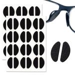 Glasses Nose Pads, 24 Pairs Anti-Slip Eyeglass Nose Pads for Glasses Stick On Soft Foam Self Adhesive Black Nosepads for Sunglasses