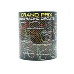 Formula Grand Prix 2024 Season Racing Circuits Mug - High Gloss Ceramic - One - Tracks Outlines - Carbon Fiber - 1 - Gift Ideas - Coffee Car FBA - Cup - by Legacy Legends