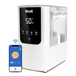 LEVOIT Humidifier for Bedroom Large Room Home, OasisMist Smart Cool and Warm Mist Humidifiers, Auto Customized Humidity, Ultrasonic Top Fill Oil Diffuser for Baby and Plants, Quiet, 4.5L, White