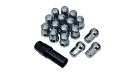 Wheel Nut Locking for All Hyundai,Honda City,Ford,TATA CAR Vehicles Thread Size 12x1.50 Set of 16Pcs+1Key