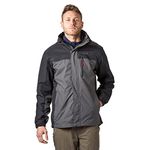 Peter Storm Men’s Pennine Jacket with Rollaway Hood and 4 Zipped Pockets, Waterproof, Breathable, Lightweight & Adjustable Raincoat (UK, Alpha, L, Regular, Regular, Grey)