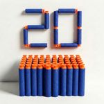 Foam Bullet Dart Bullets for Strike Elite Guns Darts for N-Strike Elite Series Blasters Soft Refill/Nerf Bullets/Nerf Gun Ammo/Foam Blaster Bullets Darts for Toys Guns (Suction Bullet, 20 Pcs)