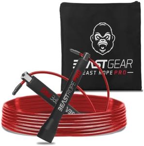 Beast Gear Pro Speed Jump Rope - Professional Fitness Jump Ropes for Women and Men - Skipping Rope for Exercise, Boxing, MMA, HIIT Workout, Strength Training, and Double Unders