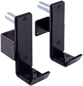 AmStaff Fitness J-Hooks Power Rack for 2.5" x 2.5" Tube Squat Rack Attachment, J Cups Barbell Holder for Power Cage, Heavy Duty 1000 LB Capacity, (Set of 2)
