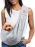 Tomkas Small Dog Sling Carrier - Cat Sling Carrier - Classic Pocket & Classic Strap - for 3-10 lbs Pets(Grey)