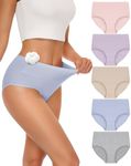 SIMIYA 5 Pack Cotton Underwear Wome