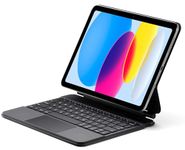 ProElite Magnetic Bluetooth TouchPad Keyboard case for Apple iPad 10th Gen, Floating Cantilever Design with Built-in Colourful Backlit Keyboard, Black