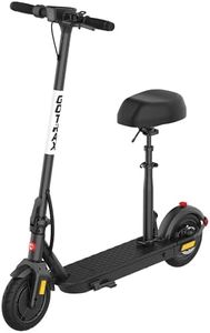 Gotrax Fusion seat Electric Scooter, 8.5'' Solid Tire with Rear Double Shock Absorption, Max 22km Range, 28 km/h Power by 300W Motor, Aluminum Alloy Frame, Foldable Escooter for Adult