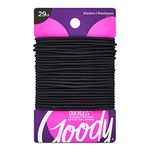 Goody Ouchless No Metal Elastic, Black, 5.5 Inches, Thin Large, 29 Count by 3M