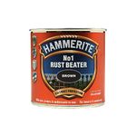 Hammerite No 1 Rust Beater, Rust Remover for Metal. Rust Converter Metal Paint, with Metal Filler Primer and Undercoat, Brown Metal Paint for Interior and Exterior - 250ml