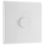 BG Smart Single Master/Primary Wall Dimmer Light Switch, Wi-Fi, App, Voice Assistant and Manual Control, 2-Way, Round Edge, 800 Series, White Moulded, 881M/HC