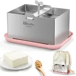 Bd.Ai Tofu Press,Tofu Press Stainless Steel with Tofu Presser Towel and Drip Tray for Homemade Tofu and Improved Tofu Flavor Texture-Versatile for paneer and Cheese Press