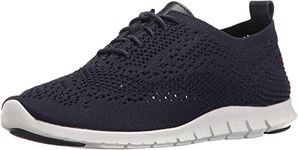 Cole Haan Women's Zerogrand Stitchlite Oxfords, Blue Marine Blue Knit Leather Optic White Marine Blue Knt, 8 UK