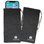 TOMUM EMF Shield Sleeve for Cell Phone - EMF Protection Smartphone Pouch - Anti EMP Bag - Signal Blocking Case for Radiation EMF EMP 5G RFID (Black)