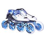 CAPRICORN RISING Stars Unisex Warp Carbon pro Inline skateswith ILQ pro-9 Bearings (8), Silver, White
